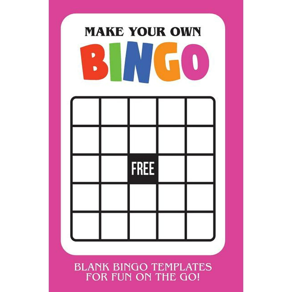 Make Your Own Bingo Blank Bingo Templates for Fun on the Go Pink