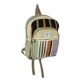 thumbnail image 1 of Red, Yellow and Green Rasta Striped Bohemian Style Hemp Fiber Backpack, 1 of 4