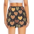 thumbnail image 3 of Picia Heart Pattern Women's 2 in 1 Athletic Running Shorts High Waisted Workout Casual Gym Sweat Shorts with Comfy Liner Zipper Pockets-Medium, 3 of 9