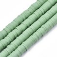 thumbnail image 1 of Handmade Polymer Clay Beads Strands for DIY Jewelry Crafts Supplies Heishi Beads Disc/Flat Round Dark Sea Green 6x0.5~1mm Hole: 1.8mm about 290~320pcs/strand 15.75 inch~16.14 inch(40~41cm), 1 of 7