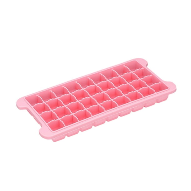 Yhmxh Utensilios de cocina Compartimento de hielo multifuncional, bandeja para cubitos de hielo con tapa, bandeja para 36 cubitos de hielo, gran capacidad, fácil de prensar, apto para congeladores.