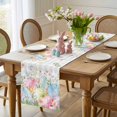 thumbnail image 4 of Easter Eggs Table Runner 36 Inches Long for Kitchen Dining, Spring Daisy Eucalyptus Leaves Gray Plaid Dresser Scarf Farmhouse, Dining Table Decorations for Wedding/Parties, 13 x 36 In, 4 of 8