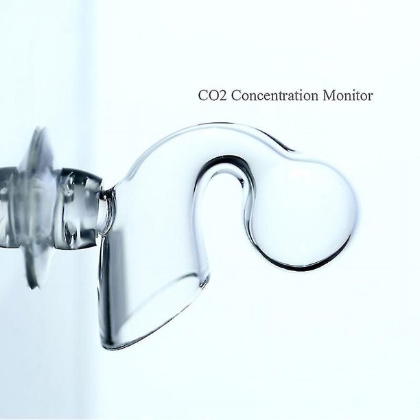CO2 Monitor Monitor de dióxido de carbono Co2 para acuario, comprobador de caída de vidrio con indicador de Ph de solución y ventosa