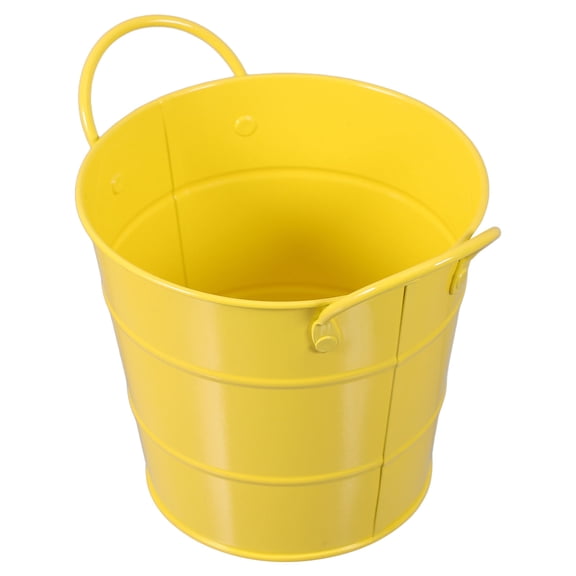 Masteelf  Office Trash Can Small Pencil Buckets Waste Paper Bin Countertop Garbage Yellow