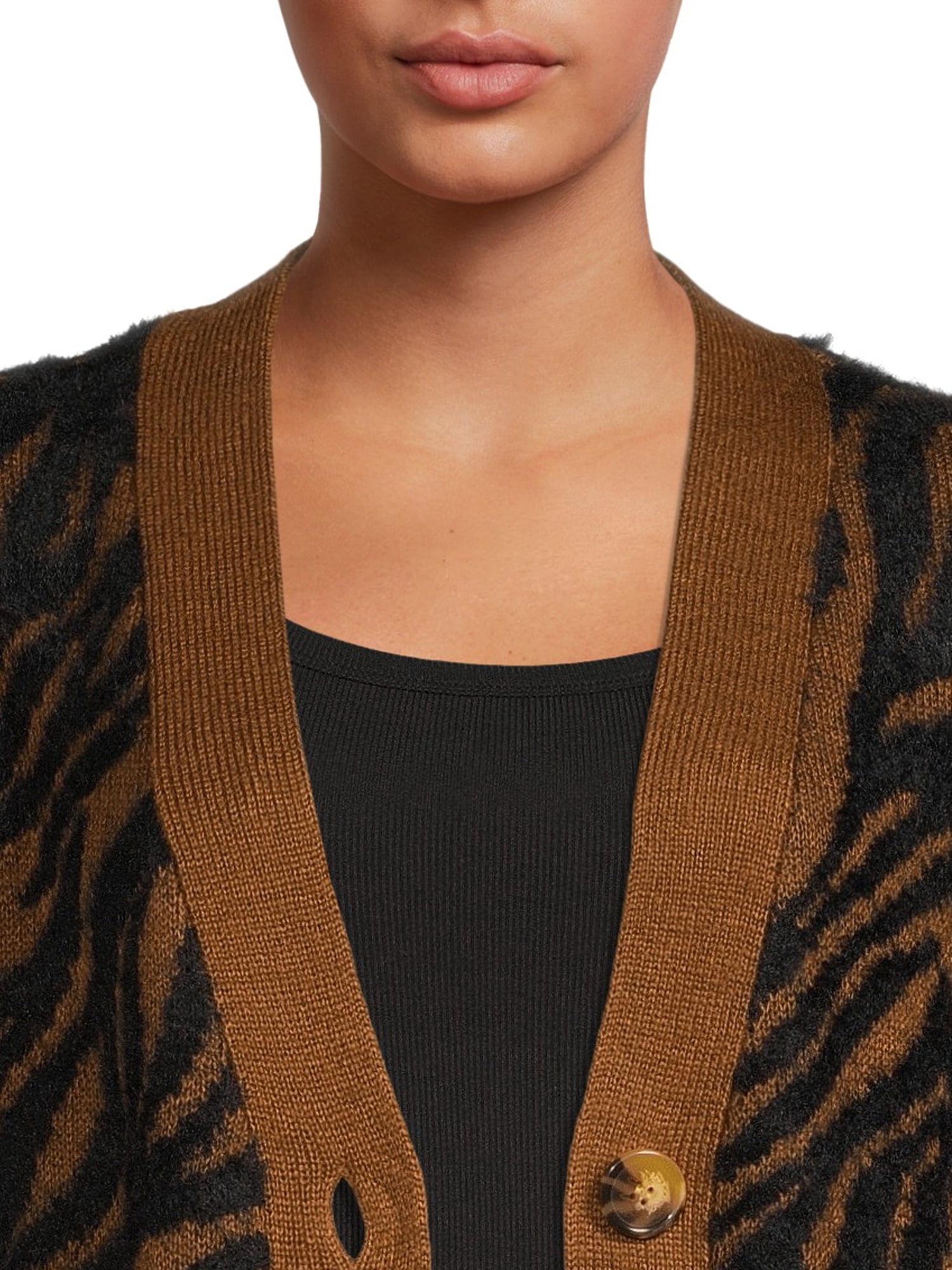 Eyelash Cardigan Sweater - Walmart 
