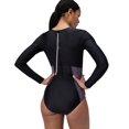 thumbnail image 4 of Speedo Maillot de Bain une Pièce à Manches Longues et Col Rond pour Femmes - Anthracite, Moyen, 4 of 4