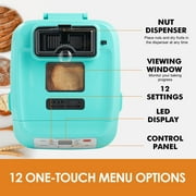 Kitchen in the Box 2lb Bread Maker with Auto Fruit Nut Dispenser, 12-in-1 Gluten-Free Bread Machine, 13H Delay Timer, Nonstick Pan, Keep Warm, Blue