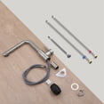 thumbnail image 5 of Durable Stainless Steel Kitchen Faucets, Easy Installation And Rust Resistant Finish, Modern Design With Two Spray Modes For Your Kitchen Sink (Brushed Stainless Steel), 5 of 5