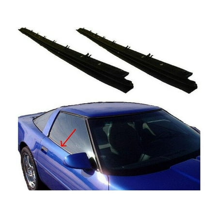 Outer Door Window Belt Weatherstrip - Set of 2 - Compatible with 1984 - 1996 Chevy Corvette 1985 1986 1987 1988 1989 1990 1991 1992 1993 1994 1995