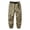 a01Khaki, variant on LODIENY Tapered Cargo Pants for Men Belted Elastic Waist Workout Joggers Lightweight Sweatpants Hiking Loose Fit Trousers with Multi Pockets Black XXXXXL