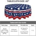 thumbnail image 6 of 4th of July Tablecloth Round 60 Inch Patriotic Memorial Independence Day Decorative Table Cloth Washable Wrinkle Stain-Resistant Polyester Holiday American Flag Blue Table Cover For Party Dinner, 6 of 6