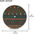 thumbnail image 3 of Coolnut 60" Tribal Stripes Outdoor Round Tablecloth, Waterproof Stain-Resistant Non-Slip Circular Tablecloth with Umbrella Hole and Zipper for Tabletop Backyard Party BBQ Decor, 3 of 7