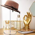 thumbnail image 3 of Soporte de acrílico para sombrero, soporte para bricoje, decoración de peluca, estable con Pedestal, colgador de sombrero, soporte para perfecl Perchero para sombreros, 3 of 8