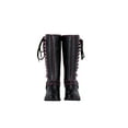 thumbnail image 2 of Dream Apparel Women's Motorcycle Riding Boots Knee High Boots Biker Boots Lace Up, 2 of 5