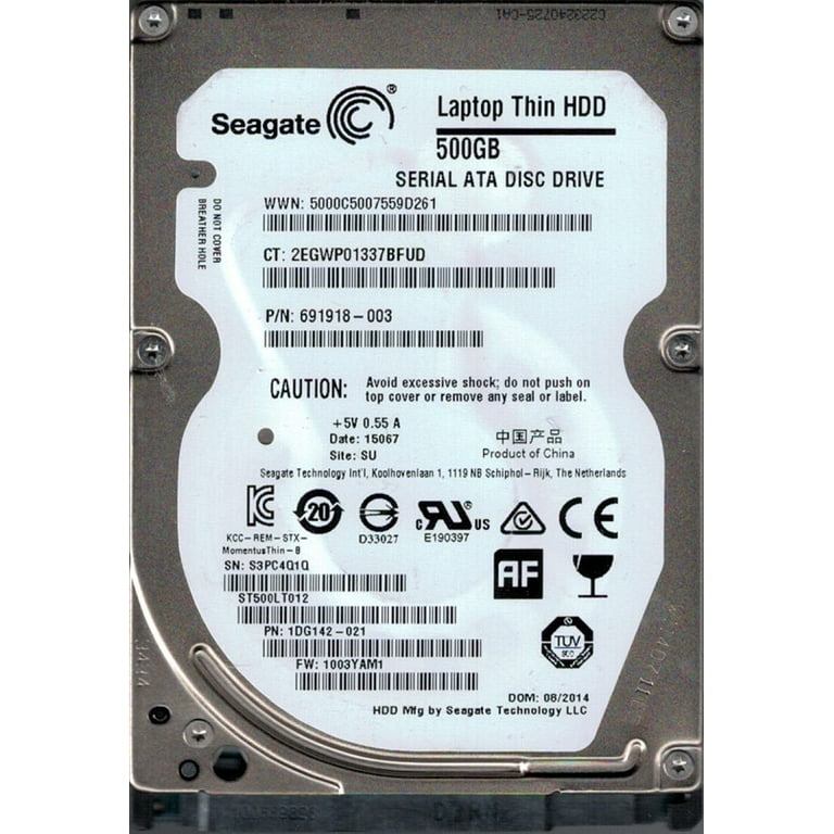 ST500LT012 P/N: 1DG142-021 F/W: 1003YAM1 SU S3P Seagate