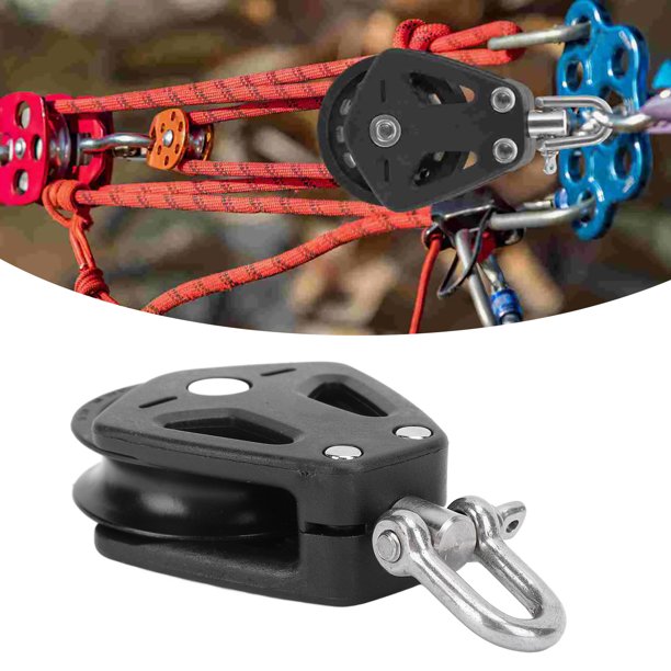 Bloque de Polea de Ojo Fijo de 2 Piezas Con Rueda de Nailon, Polea de Cabeza única, Bloque de Rodamiento Suave y Silencioso, Corredor de Cuerda para Velero, Kayak, Canoas,