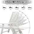 thumbnail image 3 of Ambifirner 77in Adjustable Reclining Lounge Bed - White Outdoor Chair Chaise Lounge 450lbs Capacity w/6-Position Backrest, Weather Resistant Design for Poolside/Patio/Backyard, 3 of 10