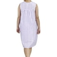 thumbnail image 3 of Ezi Women's Duster7 Sleeveless Cotton-Rich House Dress,M,Purple, 3 of 3