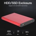 thumbnail image 2 of Kuymtek Estuche de disco duro móvil USB 2.0 10TB 2.5 pulgadas SATA HDD SSD Recinto (Rojo) Kuymtek Componentes de la computadora, 2 of 9