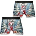 thumbnail image 3 of Merry Christmas Boston Terrier Enjoys Woofmas Winter Xmas Holiday All Over Print Boxer Briefs Underwear for Men Dad Gentleman Dog Lover Gifts - 02022, 3 of 6