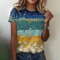 thumbnail image 2 of WEAIXIMIUNG T-Shirt Étoile Mode Décontractée à Manches Courtes d'Été pour Femmes de Noël, 2 of 7