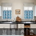 thumbnail image 4 of Kitchen Curtains 24 Inch Short - 3 Panel Set, Shark Whale Dolphin Ocean Theme, Rod Pocket Window Curtain, 100% Polyester for Nautical Farmhouse Kitchen, Easy Wash, 4 of 6