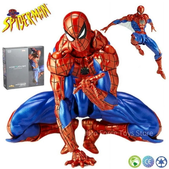 Anime Spider-Man Revoltech Amazing Yamaguchi Ml Spiderman 2.0 Sh Figuarts Peter Parker Dolls Action Figures Model Toys Child