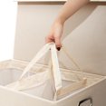 thumbnail image 3 of Safdie & Co. Laundry Hamper Double Beige, 3 of 5