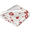 thumbnail image 2 of Bingfone Lips Kiss Print Flannel Fleece Blanket Throw Blanket for Bed,Sofa,Couch,Travel,Camping(80"x60" ), 2 of 8