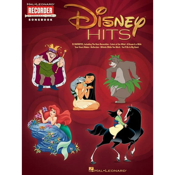 Hal Leonard Recorder Songbook Disney Hits, (Paperback)