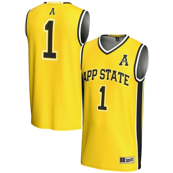 Men's GameDay Greats #1 Gold Appalachian State Mountaineers Lightweight Basketball Jersey