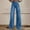 Blue, variant on Vintage Jeans for Women Wide Leg Baggy Flare Pants High Waisted Denim Pants with Pockets
