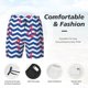 thumbnail image 3 of Balery Nautical Anchors Bañador para hombre, shorts de playa de secado rápido con entrepierna y forro de compresión-X-Large, 3 of 6