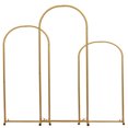 thumbnail image 4 of Primegos Arch Backdrop Stand,6 ft,5 ft,4 ft Set of 3 Golden Metal Arch Backdrop Stand,Flower Stand Arch Frame for Wedding Ceremony Baby Shower Birthday Party Balloon Arch Decoration, 4 of 7
