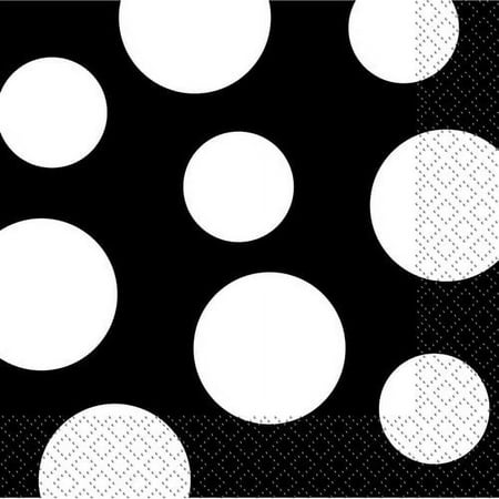 Celebrations Black Printed Beverage Napkin 40ct