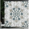 thumbnail image 3 of Ambesonne Ethnic Shower Curtain, Vintage Abstract Flower Art, 69"Wx75"L, Slate Blue, 3 of 4