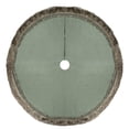 thumbnail image 3 of Northlight 48" Green Burlap Christmas Tree Skirt with Faux Fur Trim, 3 of 4