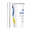 thumbnail image 1 of Vaso de acero inoxidable con tapa para el mes de concientización sobre el síndrome de Down, taza térmica portátil de 20 oz, 1 of 7