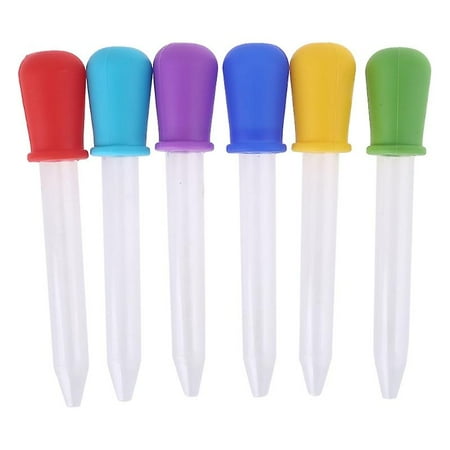 6 Pcs Liquid Droppers, Silicone And Plastic Pipettes Transfer ...