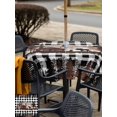 thumbnail image 5 of Outdoor Tablecloth with Umbrella Hole for Patio/Picnic/Party/Camping, Cabin Elk Forest Waterproof Table Cloth Square Cover Washable, Farmhouse Pine Tree Black Plaid (60"x 60"), 5 of 9
