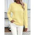 thumbnail image 4 of Classic Cable Knit Sweater Women'S Casual Soft Comfortable Turtleneck Pullover Fashion Versatile Winter Top, 4 of 13