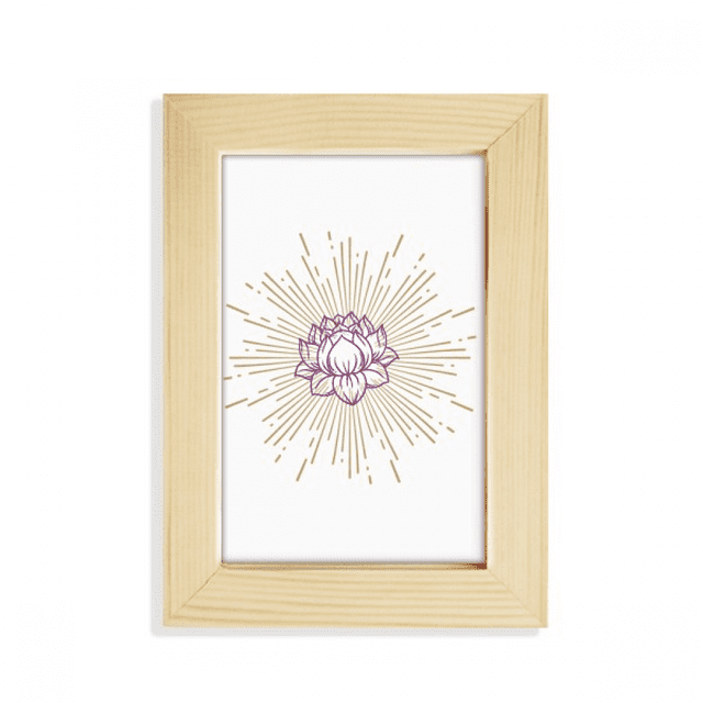 Lotus Open Pure Mind Art Deco Fashion Desktop Display Photo Frame Picture Art Painting 5x7 inch