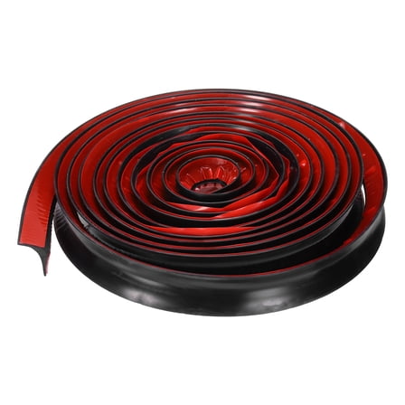 Uxcell Quarter Round Molding, 79" Self Adhesive Peel and Stick Trim Molding, Water Stopper for Wall Floor Edge Kitchen Countertop Bathroom Door Edge Trim, Black