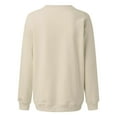 thumbnail image 5 of Oversized Sweatshirt For Women Crewneck Long Sleeve Fleece Lined Pullover Tops Fall Outfits Winter Clothes 2026 Loose Fit Pullover Tops Beige S, 5 of 5
