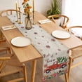 thumbnail image 3 of Red Christmas Table Runner 90 Inches Long Farmhouse Dress Scarves, Truck Xmas Tree Snowflake Winter Vintage Dining Tablerunner for Coffee Table/Kitchen Island/Party Décor, 13" x 90", 3 of 8