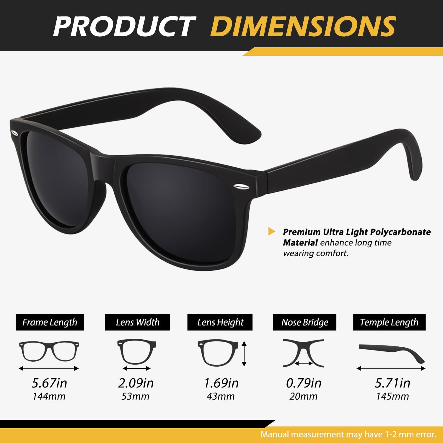 LINVO Classic Retro Polarized Sunglasses for Men Women Fishing Driving Hiking-3 Pack