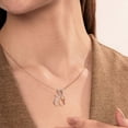 thumbnail image 2 of Cali Trove Diamond Double Cat Pendant Necklace 1/10 Ct in 14KT Yellow Gold Vermeil Gift for Her, 2 of 7