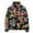 Black, variant on Men's Winter Thickened Casual Style Floral Printed Coat Jacket With Pockets