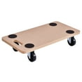 thumbnail image 4 of Gymax 440lbs Platform Dolly Rectangle Wood Utility Cart Wheeled, 4 of 8