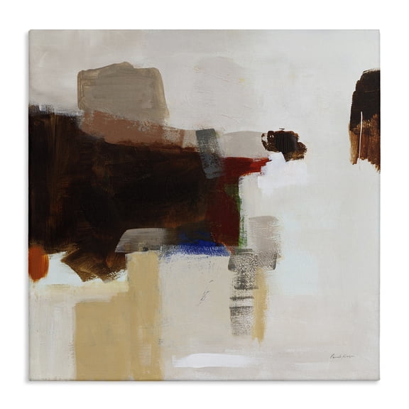 Stupell Industries American Rust Abstraction Abstract Painting Wrapped Canvas Art Print Wall Art, 17 x 17